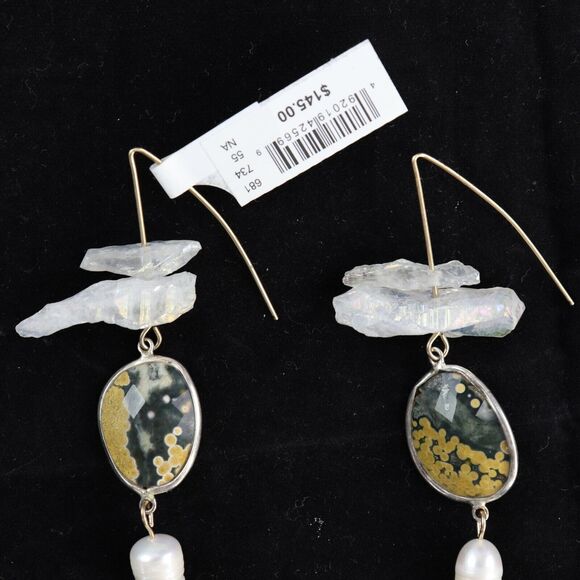 Pearl Seashell Drop Earrings, MSRP $145.00 - Picture 2 of 4